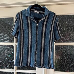 Zara Blue Striped Men's Shirt